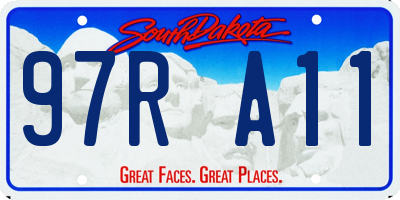 SD license plate 97RA11