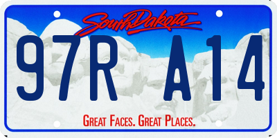 SD license plate 97RA14