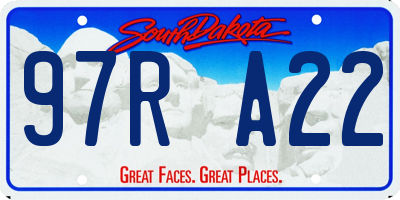 SD license plate 97RA22