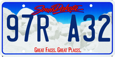 SD license plate 97RA32