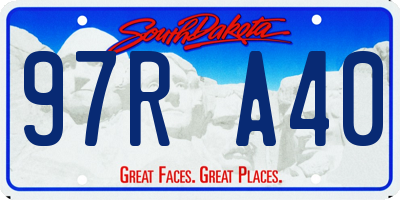 SD license plate 97RA40