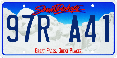 SD license plate 97RA41