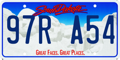 SD license plate 97RA54