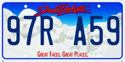 SD license plate 97RA59