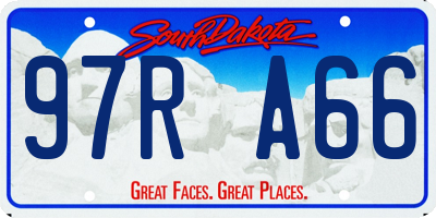 SD license plate 97RA66