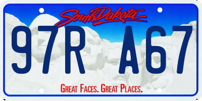 SD license plate 97RA67