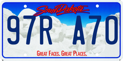 SD license plate 97RA70