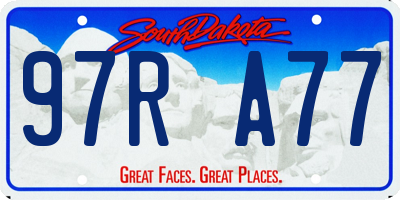 SD license plate 97RA77