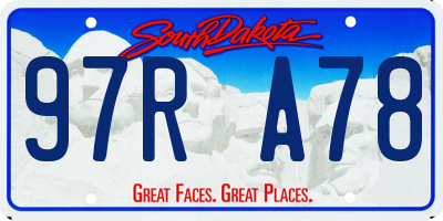 SD license plate 97RA78