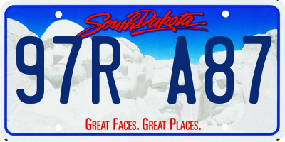 SD license plate 97RA87