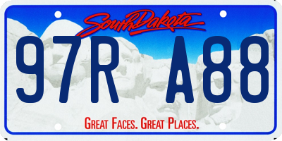 SD license plate 97RA88