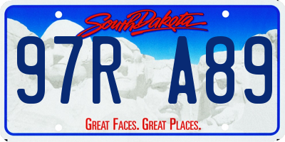 SD license plate 97RA89