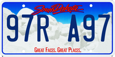 SD license plate 97RA97