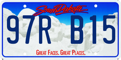 SD license plate 97RB15