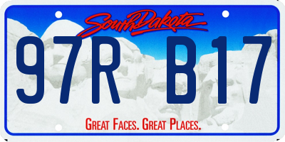 SD license plate 97RB17