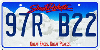 SD license plate 97RB22