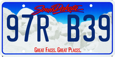 SD license plate 97RB39