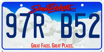 SD license plate 97RB52