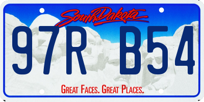 SD license plate 97RB54