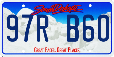 SD license plate 97RB60