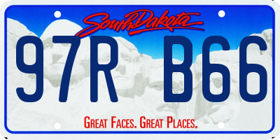 SD license plate 97RB66