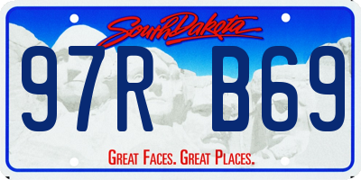 SD license plate 97RB69