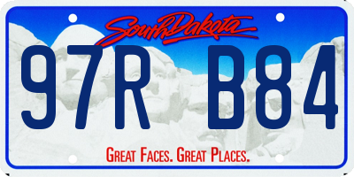 SD license plate 97RB84