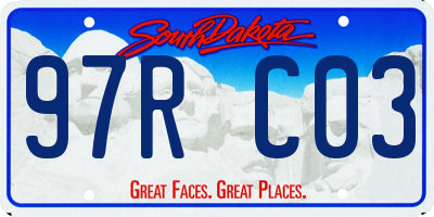 SD license plate 97RC03