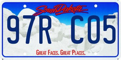 SD license plate 97RC05