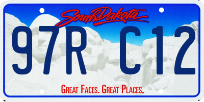 SD license plate 97RC12