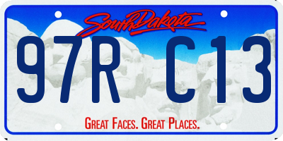 SD license plate 97RC13