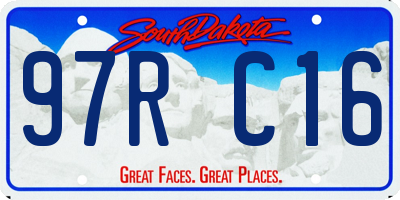 SD license plate 97RC16