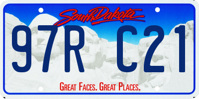 SD license plate 97RC21