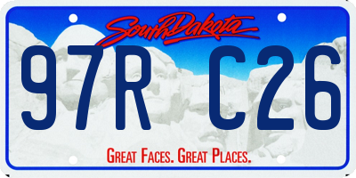 SD license plate 97RC26