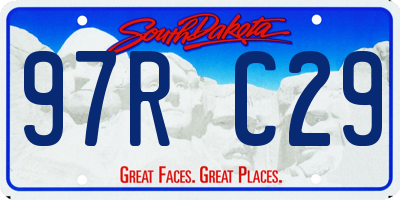 SD license plate 97RC29