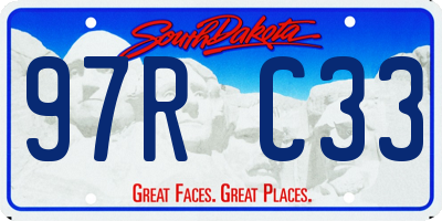 SD license plate 97RC33