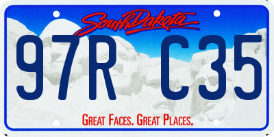 SD license plate 97RC35