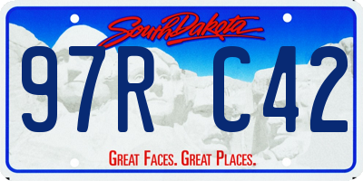 SD license plate 97RC42