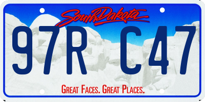 SD license plate 97RC47