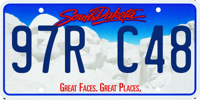 SD license plate 97RC48