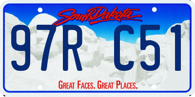 SD license plate 97RC51