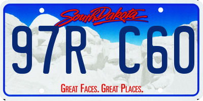 SD license plate 97RC60