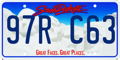 SD license plate 97RC63