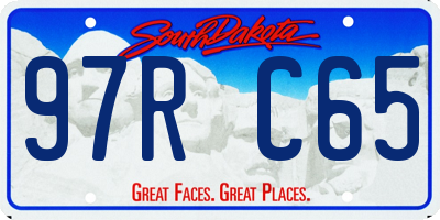 SD license plate 97RC65