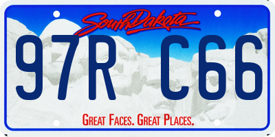 SD license plate 97RC66