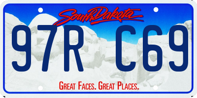 SD license plate 97RC69