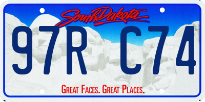 SD license plate 97RC74