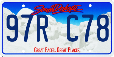 SD license plate 97RC78