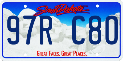 SD license plate 97RC80