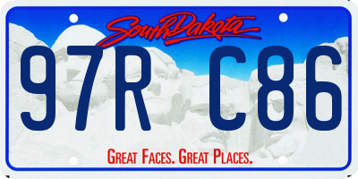 SD license plate 97RC86